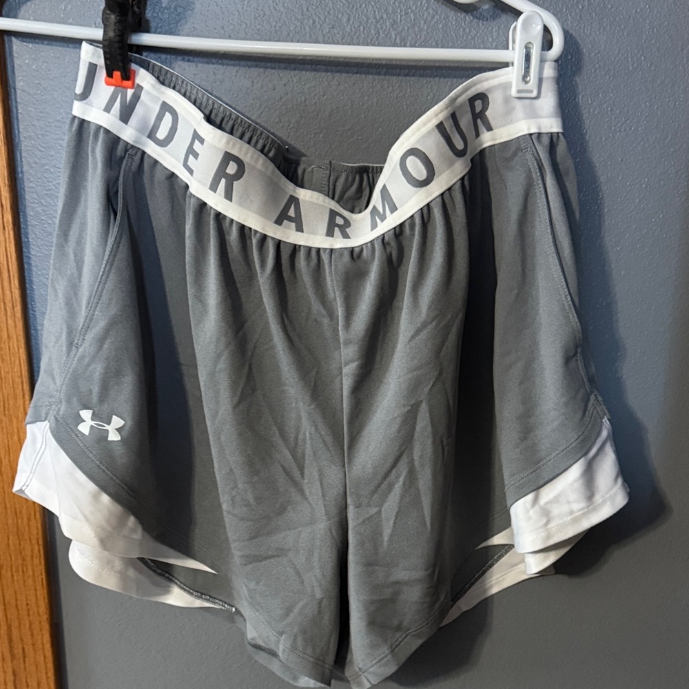 Under Armour Charcoal and White Athletic Shorts